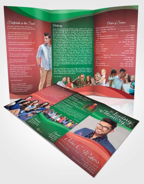 Obituary Template Trifold Brochure Summer Fortitude