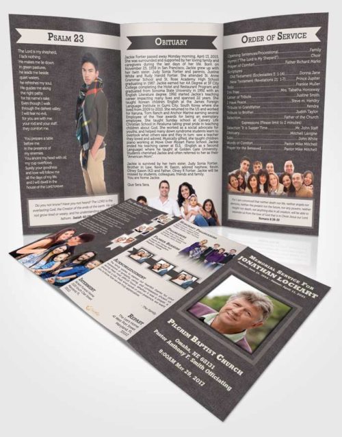 Obituary Template Trifold Brochure Superior Intensity