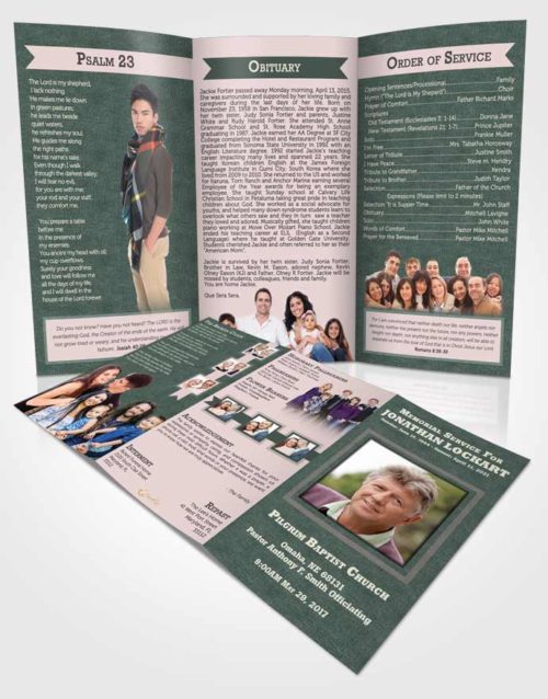 Obituary Template Trifold Brochure Tender Intensity
