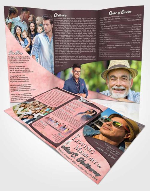 Obituary Template Trifold Brochure Tender Peace of Mind