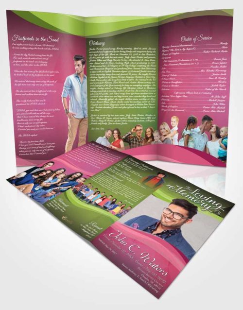 Obituary Template Trifold Brochure Wholesome Fortitude