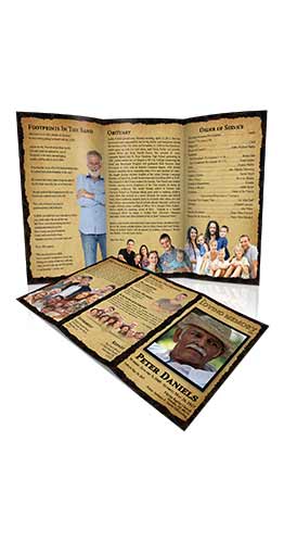 Trifold Funeral Program Outback