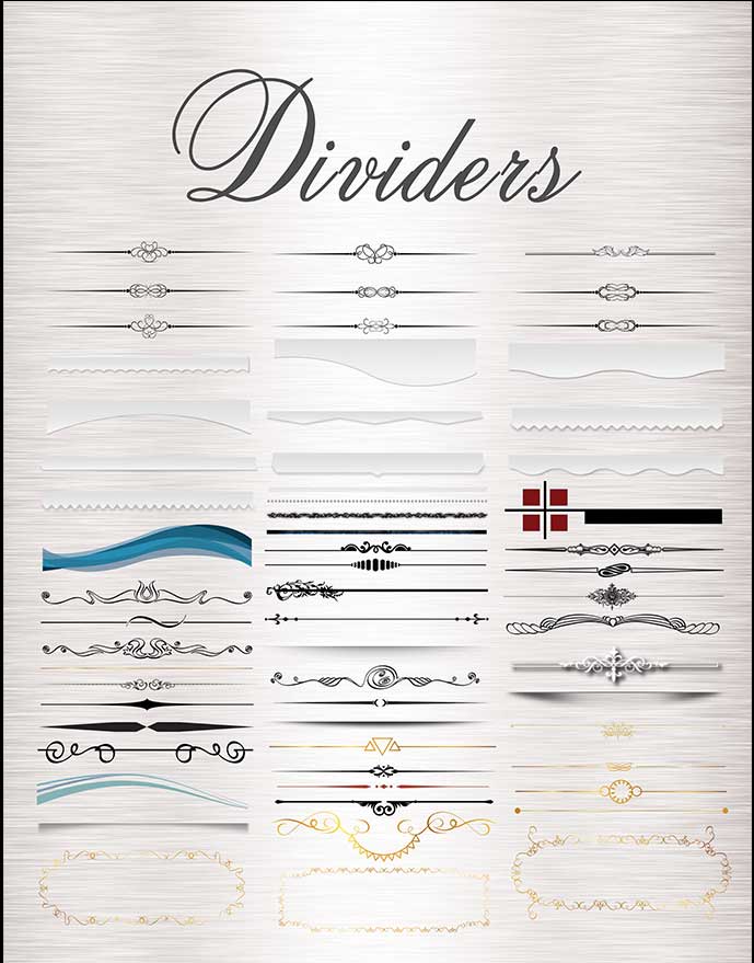 Dividers Simple Graphic Images Business Kit