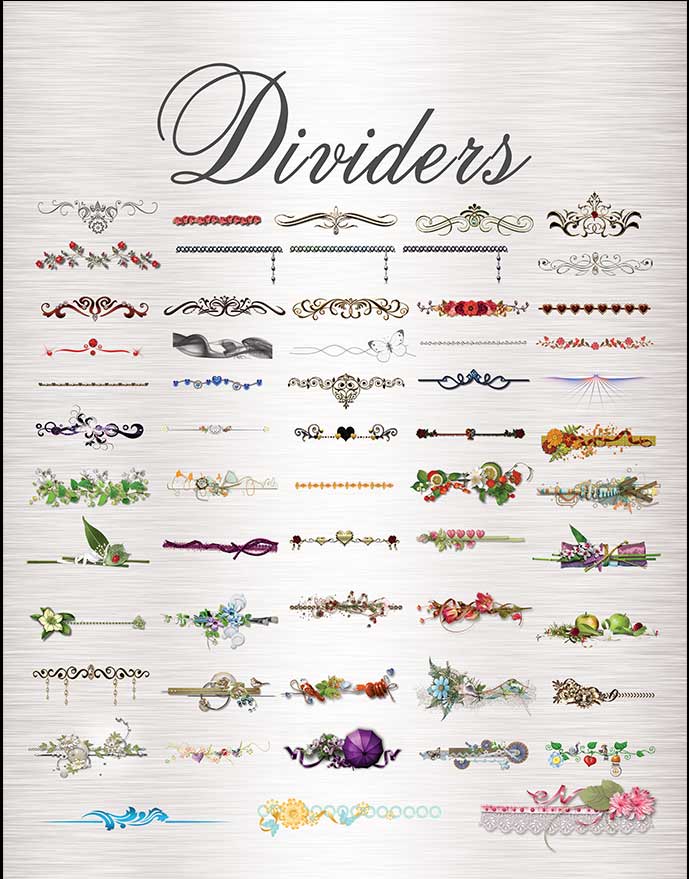 Dividers Stylish Graphic Images Business Kit