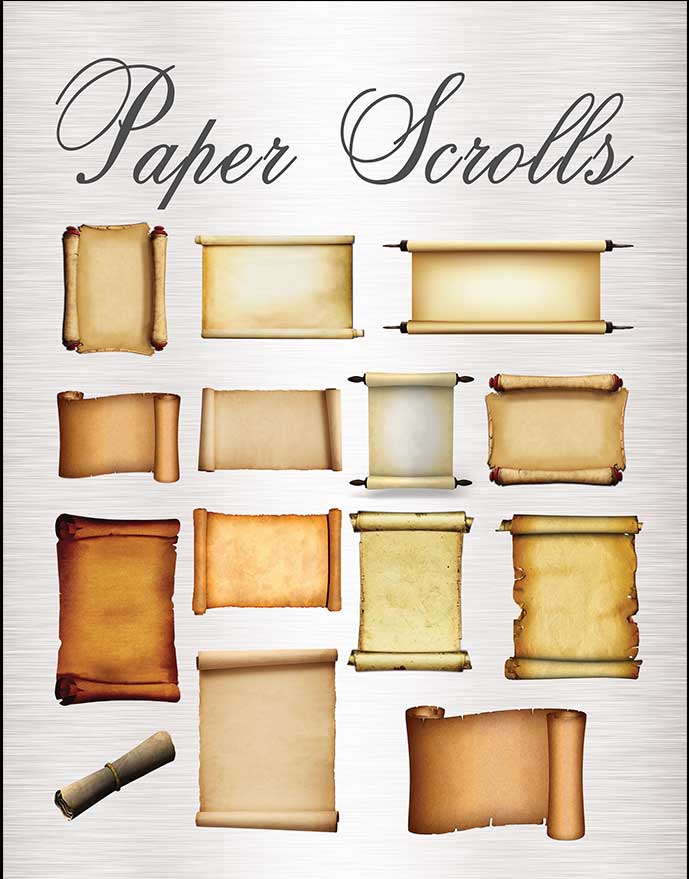 Paper Scrolls Graphic Images Business Kit