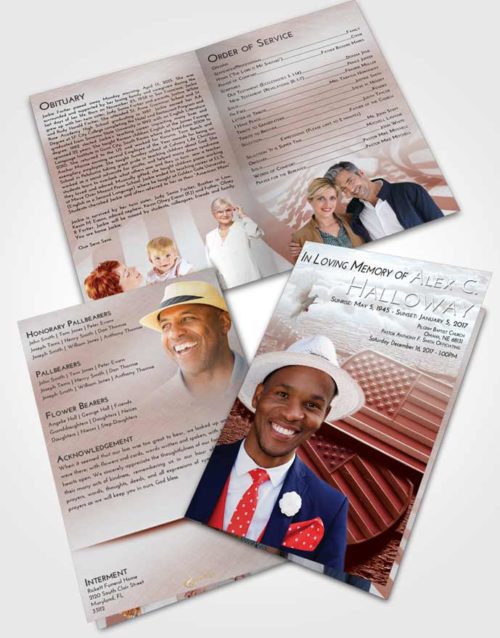 Bifold Order Of Service Obituary Template Brochure Ruby Love American Memory