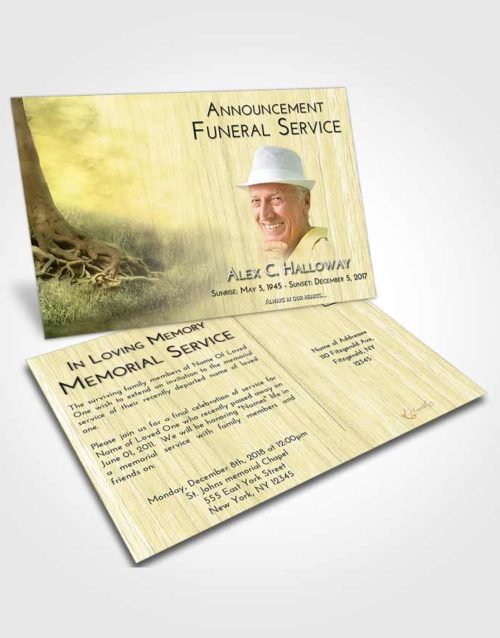 Funeral Announcement Card Template At Dusk Deep Roots