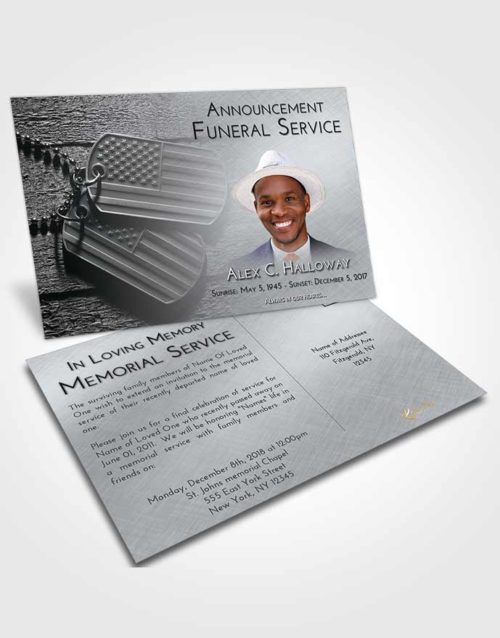 Funeral Announcement Card Template Freedom American Memory