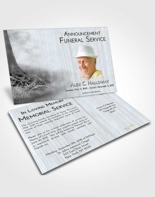 Funeral Announcement Card Template Freedom Deep Roots