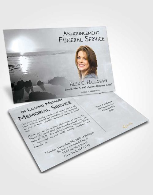 Funeral Announcement Card Template Freedom Early Rise