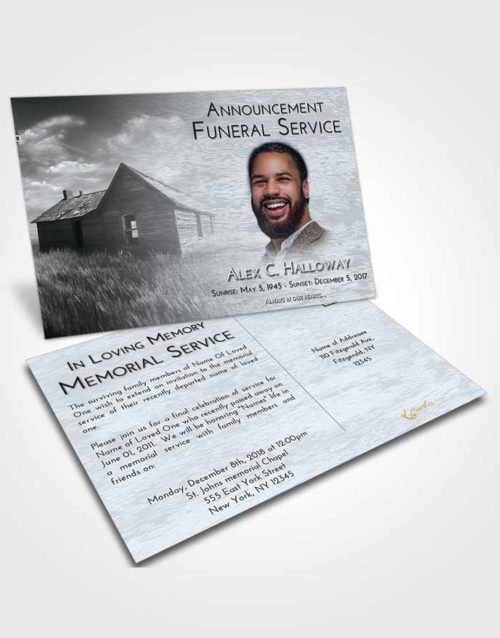 Funeral Announcement Card Template Freedom Farming Life
