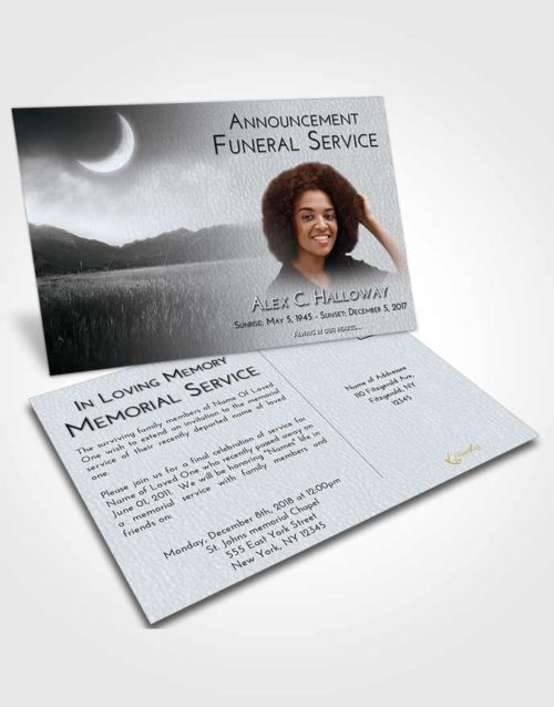 Funeral Announcement Card Template Freedom Graceful Mountains
