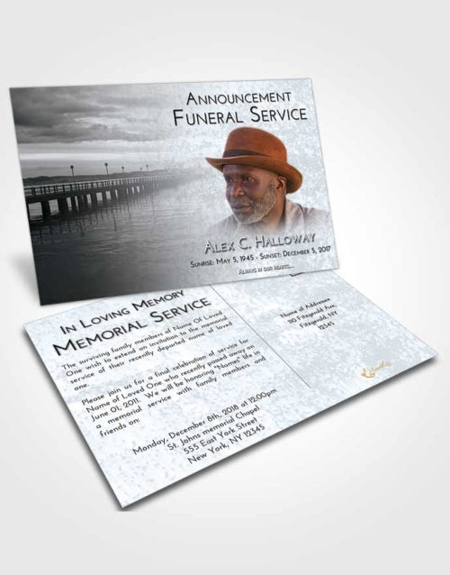 Funeral Announcement Card Template Freedom Lake Drive