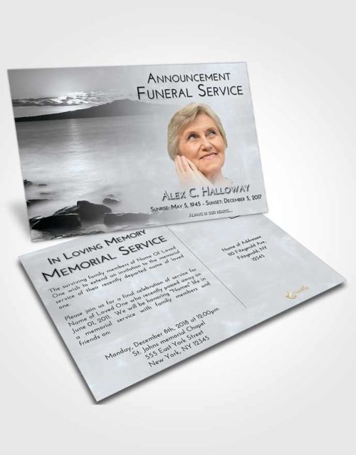 Funeral Announcement Card Template Freedom Lake Front