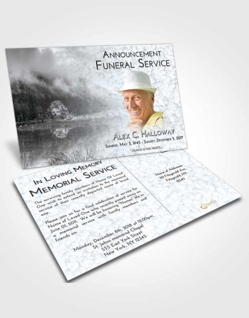 Funeral Announcement Card Template Freedom Lake House