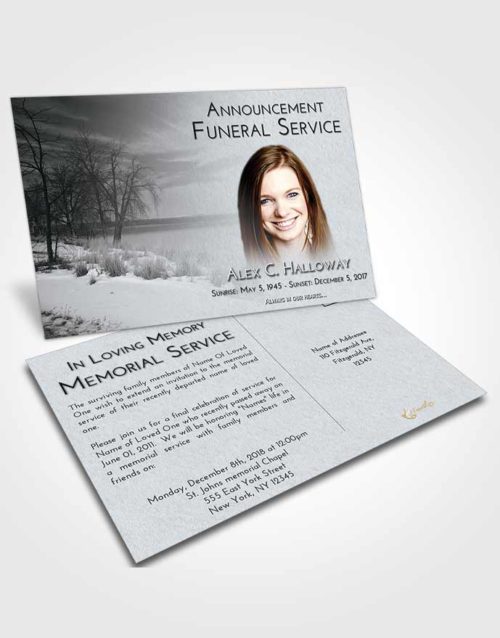 Funeral Announcement Card Template Freedom Lovely Lake