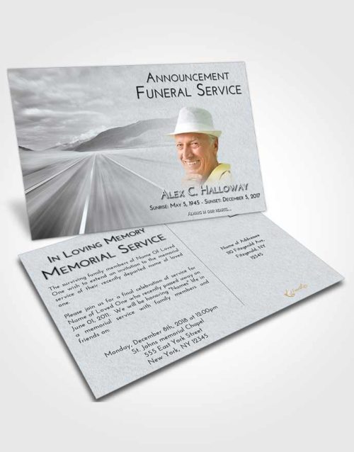 Funeral Announcement Card Template Freedom Morning Highway