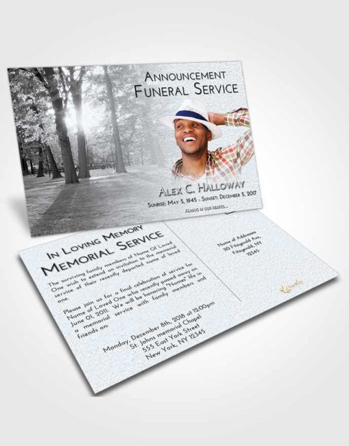 Funeral Announcement Card Template Freedom National Park