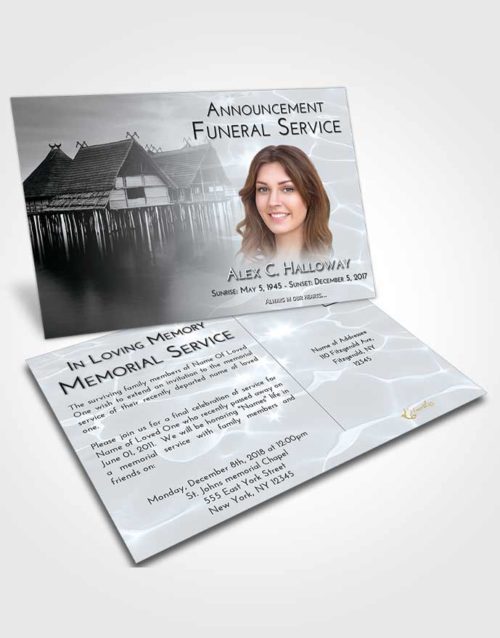 Funeral Announcement Card Template Freedom Ocean Living