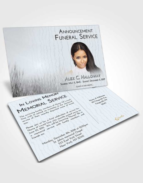 Funeral Announcement Card Template Freedom Soft Wheat