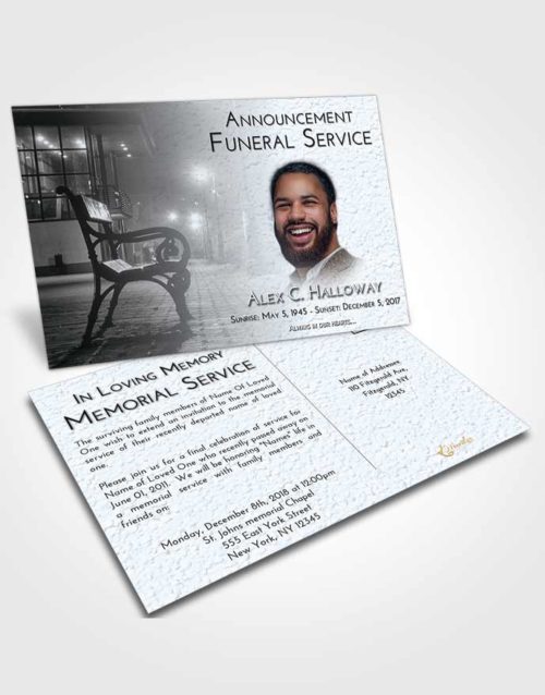 Funeral Announcement Card Template Freedom Vintage Walk