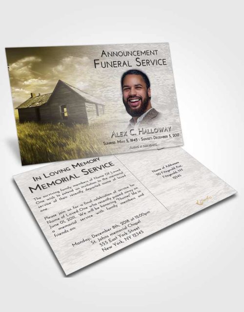 Funeral Announcement Card Template Harmony Farming Life