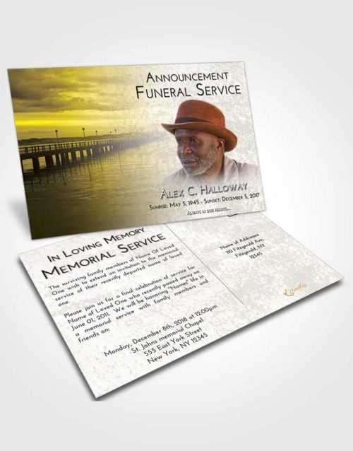 Funeral Announcement Card Template Harmony Lake Drive