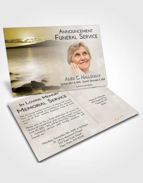 Funeral Announcement Card Template Harmony Lake Front
