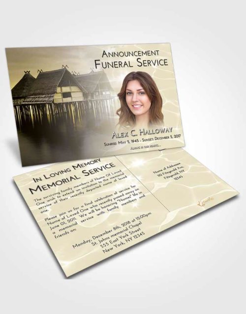 Funeral Announcement Card Template Harmony Ocean Living