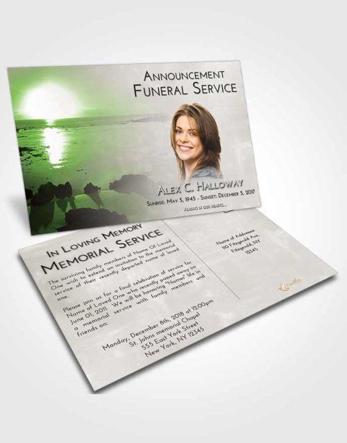 Funeral Announcement Card Template Loving Early Rise