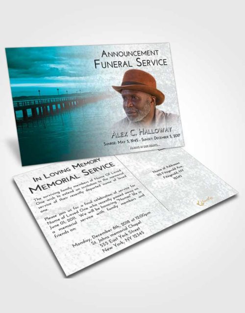 Funeral Announcement Card Template Loving Embrace Lake Drive