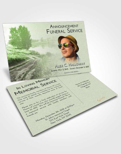 Funeral Announcement Card Template Loving Summer Drive