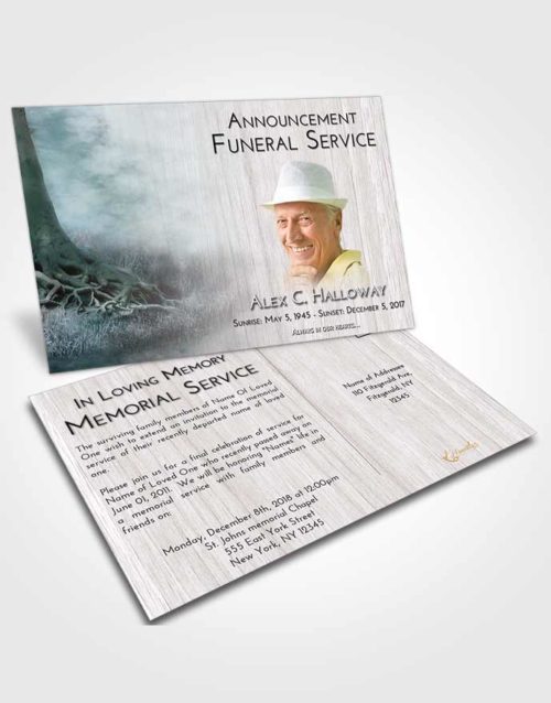 Funeral Announcement Card Template Morning Deep Roots