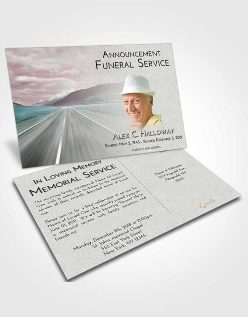 Funeral Announcement Card Template Morning Morning Highway