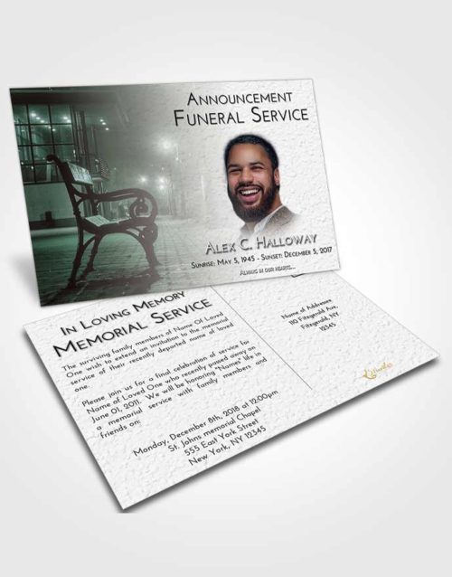 Funeral Announcement Card Template Morning Vintage Walk