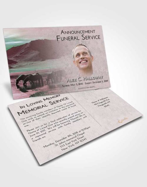 Funeral Announcement Card Template Morning Watering Hole