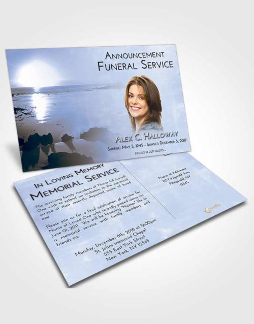 Funeral Announcement Card Template Splendid Early Rise