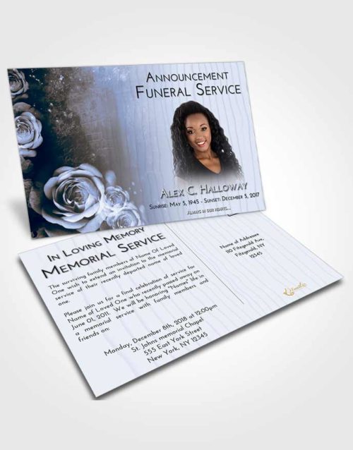 Funeral Announcement Card Template Splendid Flowering Garden