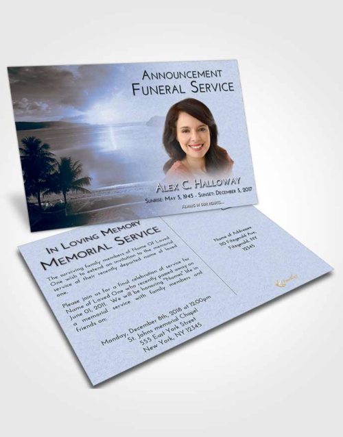 Funeral Announcement Card Template Splendid Italian Sun
