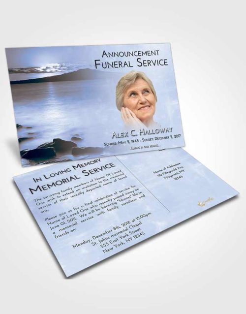 Funeral Announcement Card Template Splendid Lake Front