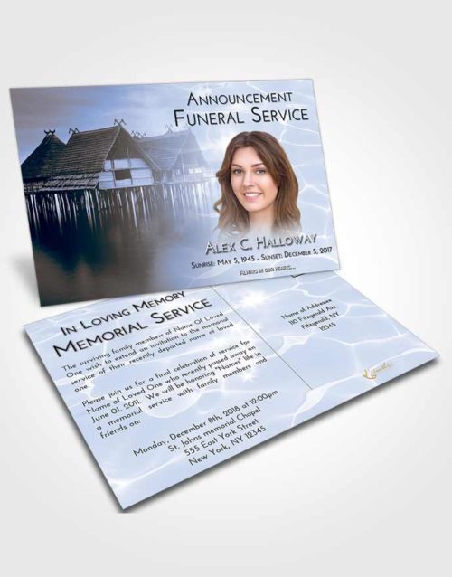 Funeral Announcement Card Template Splendid Ocean Living