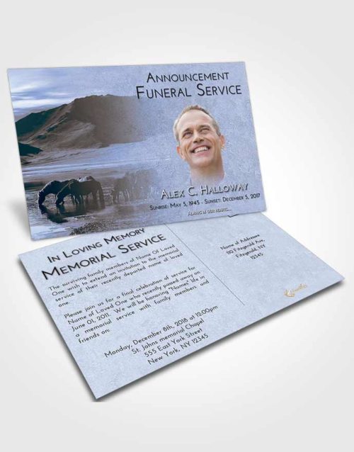 Funeral Announcement Card Template Splendid Watering Hole