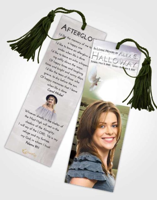 Funeral Bookmark Template Evening Early Rise