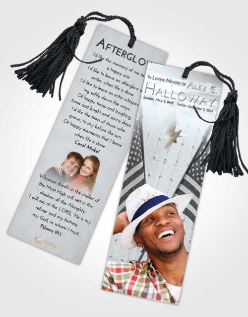 Funeral Bookmark Template Freedom American Justice