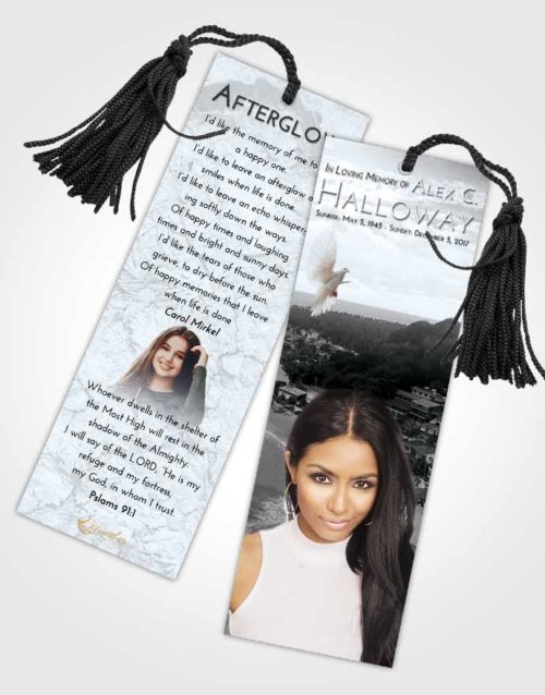 Funeral Bookmark Template Freedom Beach Life