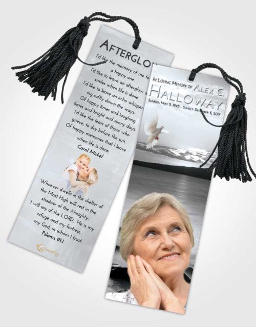 Funeral Bookmark Template Freedom Lake Front