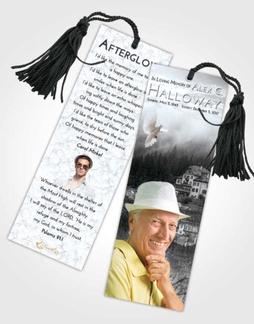 Funeral Bookmark Template Freedom Lake House