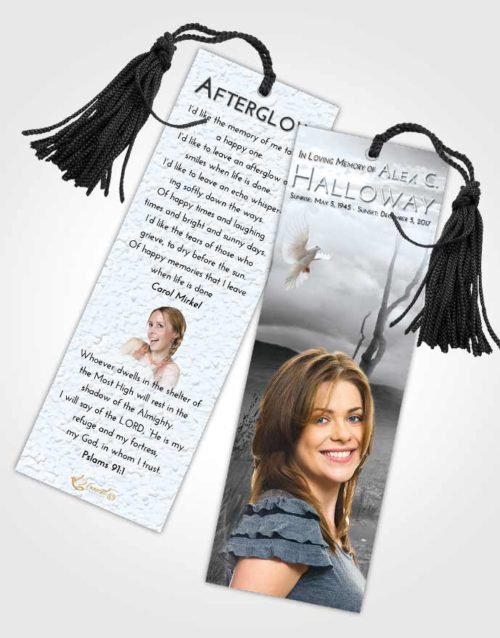 Funeral Bookmark Template Freedom Peaceful Fall
