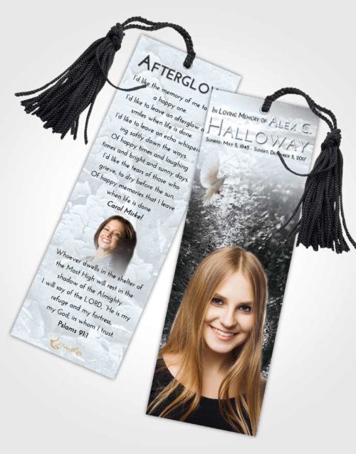 Funeral Bookmark Template Freedom Summer Forest