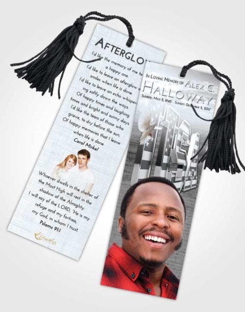 Funeral Bookmark Template Freedom USA